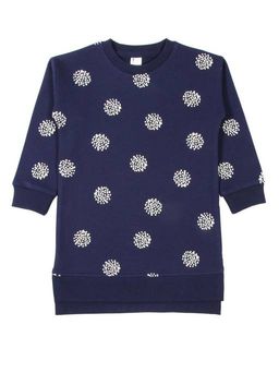 CRB wear/CWK 62243 Платье для девочки, темно-синий/Ex.Cherubino