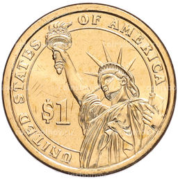 Монета 1 доллар 2012 года (D) США 24-й президент США Гровер Кливленд