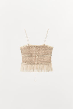 CONTRAST TEXTURED TOP - Zara фото 6