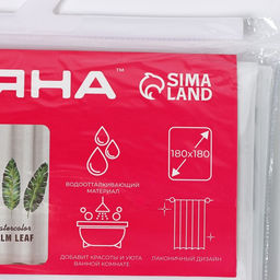 Штора для ванной Доляна «Тропики», 180×180 см, EVA