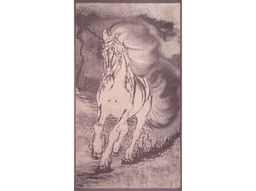 Полотенце махровое 6с103.412ж1 Огненная лошадь(т.с.мальв1) 50х90см