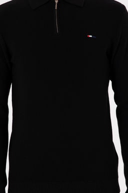 Erkek Regular Fit Yar_m Fermuarl_ Siyah Basic Kazak - U.s. polo assn фото 6