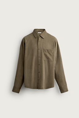 CAMISA FLUIDA RELAXED FIT / Marr?n - Zara фото 8
