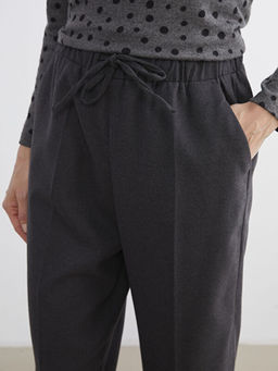 B?y?k Beden Beli Lastikli Kad?n Pantolon