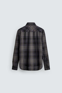 CAMISA FLUIDA CUADROS / Azul - Zara фото 8