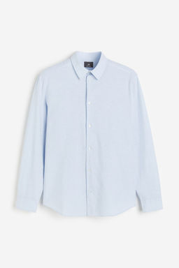 Camisa en mezcla de lino Regular Fit - H&m фото 5