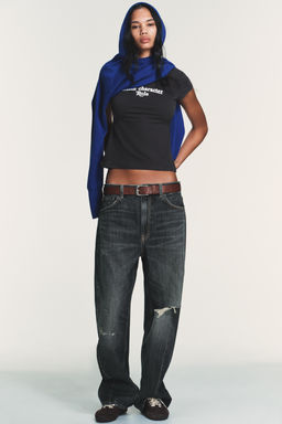 T-SHIRT WITH FRONT SLOGAN - Zara фото 8