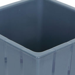 Горшок для цветов пластмассовый Квадро 1,2л, 11,5х11,5х12см, со вставкой, антрацит (Россия) - Домашняя мода фото 3