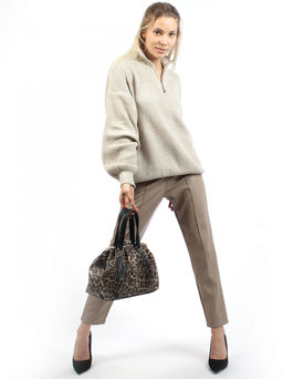 LACCOMA сумка Аурора-HL040-леопард темно-коричневый эко кожа хлопок