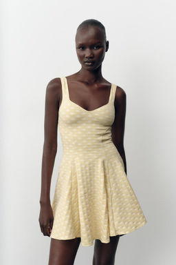 JACQUARD STRETCH SKATER DRESS - Zara фото 2