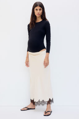 MAMA Falda lencera con ribete de encaje - H&m фото 5