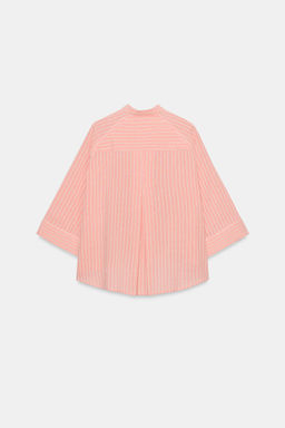 CAMISA ASIM?TRICA RAYAS ZW COLLECTION / Salm?n - Zara фото 4