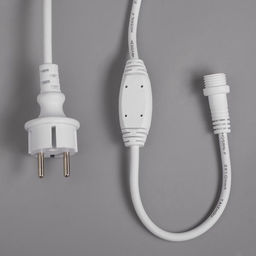 Гирлянда «Бахрома» 3×0.6 м, IP65, УМС, белая нить каучук, 108 LED, свечение мульти, 220 В