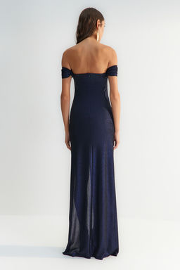 TRENDYOLMILLA X Zeynep Tosun Lacivert Gunes Aksesuar Detayl? Abiye & Mezuniyet Elbisesi TCLSS23AE00002 фото 5