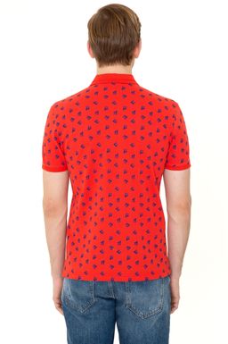 U. S. Polo Assn Мужская красная футболка с воротником-поло - U.s. polo assn фото 4