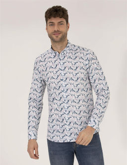 Pembe Slim Fit Uzun Kollu G_mlek