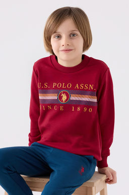 Boy Bordeaux Pajama Set Неожиданная скидка в корзине - U.s. polo assn фото 2