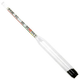 Спиртометр бытовой 0-96С, большой, стеклянная колба, цветная коробка (Россия)