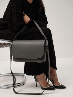 Сумка кожаная Deboro 30512 хромо