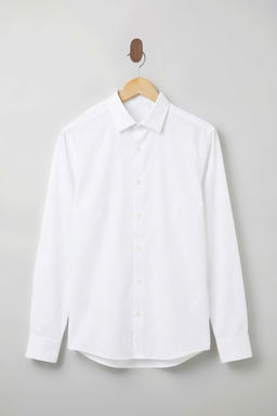 Lacivert Regular Fit Gabardin Dokulu Kolay Utulenebilir Erkek Gomlek TMNSS26GO00006 - Trendyolmilla фото 5