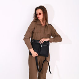 Сумка женская кросс-боди, цвет чёрный - Simaland фото 8