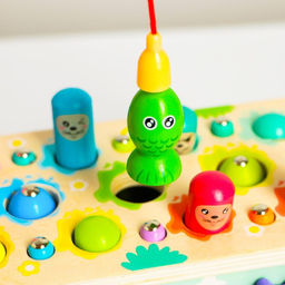 Логический центр 4 в 1 «Рыбалка, стучалка, металлофон, крутилка» 12.5×12.5×24.5 см