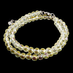 Бусы хрусталь, алмазная огранка Лимонные 6мм