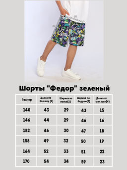 Шорты Федор синий граффити - Ладошки фото 20