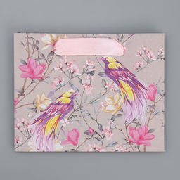 Пакет крафтовый горизонтальный Птицы, S 15 12 5.5 см - Дарите счастье фото 5