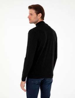 Siyah Slim Fit Fermuarl_ Triko H_rka - Pierre cardin фото 5