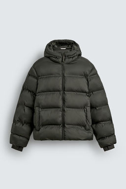 WATER-REPELLENT HOODED PUFFER JACKET - Zara фото 8