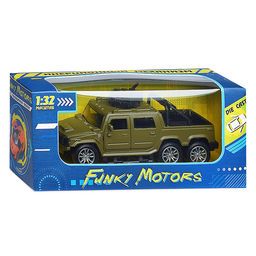Хаки инерционная машинка Горный пикап die-cast,1:32, открывающиеся двери