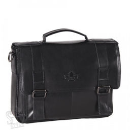 Портфель мужской кожаный 02215Z black Zinimsk в Новосибирске