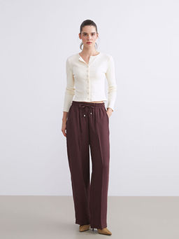 Beli Lastikli Modal Kar???ml? Kad?n Pantolon