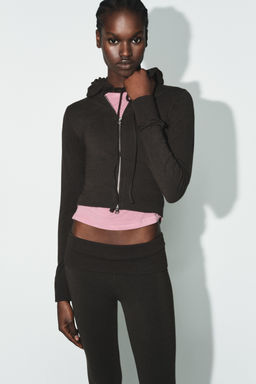 PANTAL?N FLARE SEAMLESS / marr?n vigor?