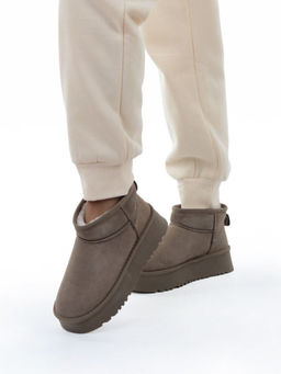 04-PF8520-6 KHAKI Угги женские (натуральная замша, 100% шерсть)