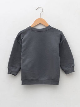 Bisiklet Yaka Uzun Kollu Bask?l? Erkek Bebek Sweatshirt - Waikiki фото 2