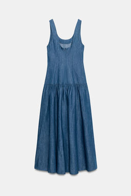 VESTIDO MIDI FALDA CAPA / Azul - Zara фото 9