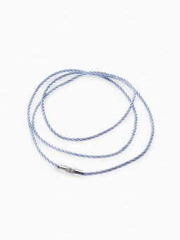 Цена за 2 шт. Шнурок гайтан 60 см d=2 мм, цвет серебряный, винтовой замок серебро