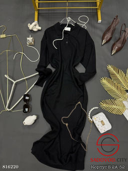 Платье поло однотонное