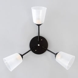 Люстра на потолок BayerLux «Онлайн», 3×15 Вт, Е27, черный/прозрачный