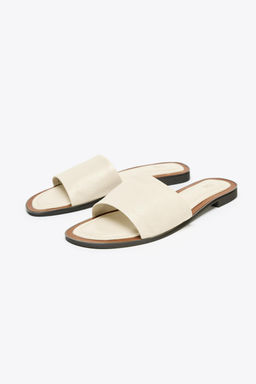 SOFT LEATHER SLIDES - Zara фото 8