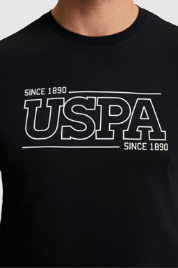 Erkek Siyah Regular Fit Bisiklet Yaka Ti__rt - U.s. polo assn фото 6