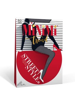 Колготки STREET STYLE 60 (в мелкую горизонтальную полоску)* - nero