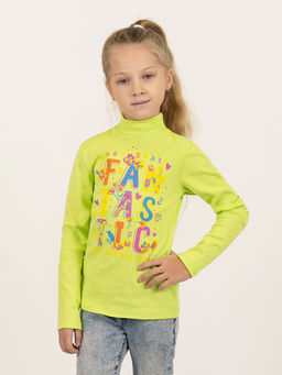 Джемперводолазка салатовая принт фантазия