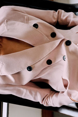 BLAZER CRUZADA 100% LINO SET / rosa claro - Zara фото 4