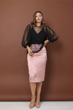 Юбка-карандаш из атласа