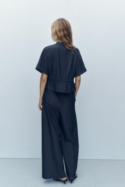 WIDE-LEG DARTED TROUSERS - Zara фото 11