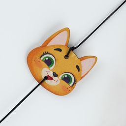 Дразнилка с деревянной подвеской Мордочка, 4 см - Пушистое счастье фото 2