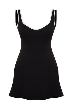 TRENDYOLMILLA Siyah Biye Detayl? 2 Katmanl? Ici Sortlu Tenis Orme Spor Elbise THMSS24EL00000 фото 15